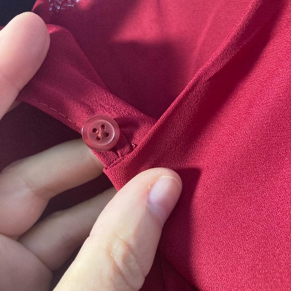 NWT KRISA LONG SLEEVE SIZE M BURGUNDY DRESS - Picture 7 of 9